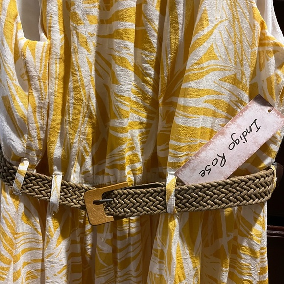Indigo Rose Sunny Yellow Patterned  Dress - Picture 3 of 8